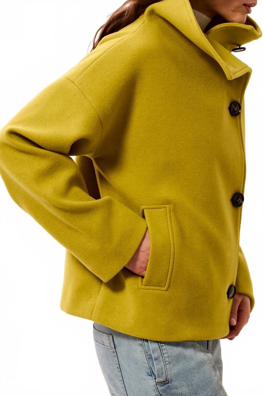 NEW TRIBAL women's funnel neck jacket in equinox gold